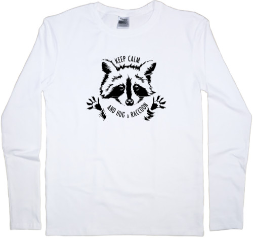 Kids' Longsleeve Shirt - Keep Calm And Hug a Raccoon - Mfest