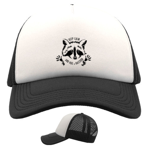 Kids' Trucker Cap - Keep Calm And Hug a Raccoon - Mfest