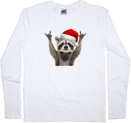 Kids' Longsleeve Shirt - Raccoon New Year - Mfest