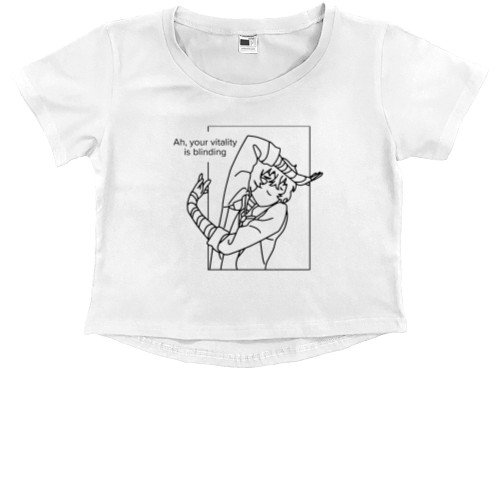 Kids' Premium Cropped T-Shirt - Проза бродячих псов Дазай - Mfest