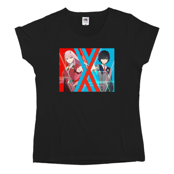 Women's T-shirt Fruit of the loom - Милый во Франксе / Darling in the FranXX 4 - Mfest