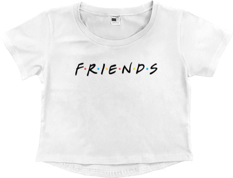 Women's Cropped Premium T-Shirt - Friends logo - Mfest