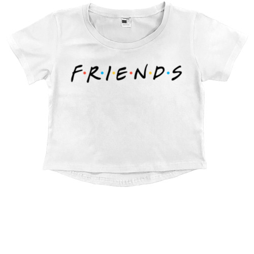 Kids' Premium Cropped T-Shirt - Friends logo - Mfest