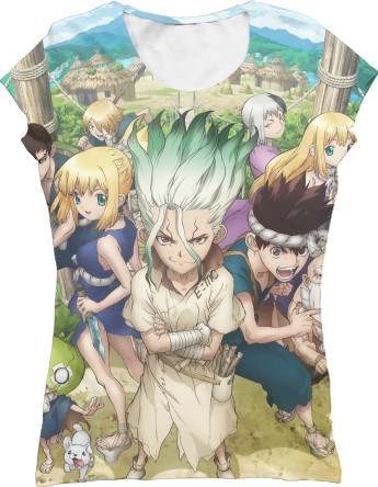 Women's T-Shirt 3D - Dr. stone / ДОКТОР СТОУН 2 - Mfest