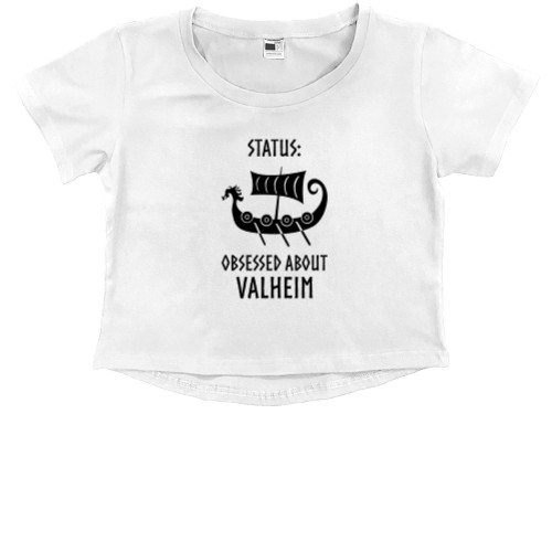 Kids' Premium Cropped T-Shirt - Valheim 2 - Mfest