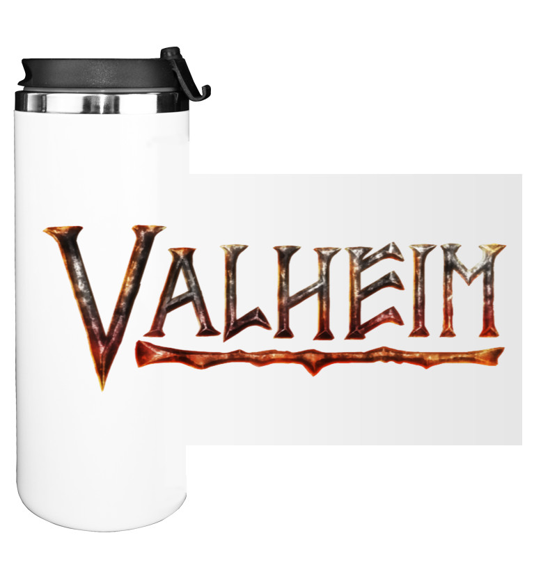 Water Bottle on Tumbler - Valheim logo - Mfest