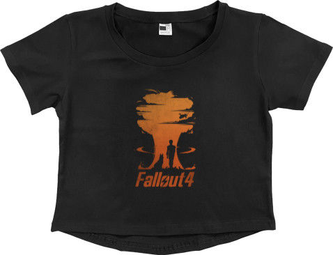 Women's Cropped Premium T-Shirt - Fallout 4 (3) - Mfest