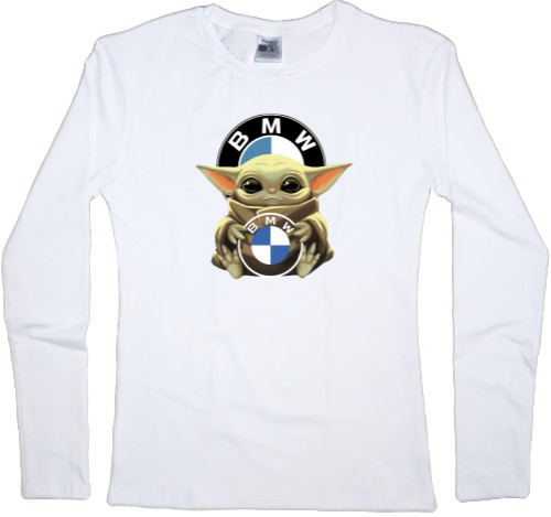 Women's Longsleeve Shirt - Baby Yoda with BMW - Mfest