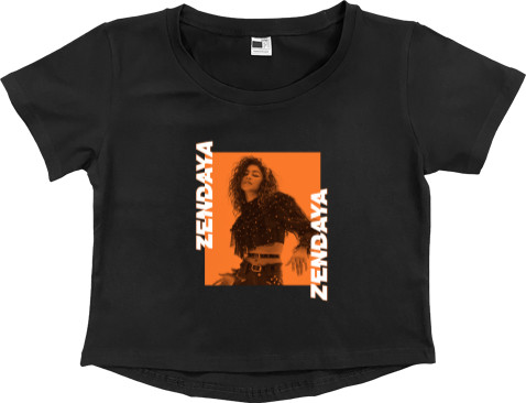 Women's Cropped Premium T-Shirt - Зендея / Zendaya 4 - Mfest