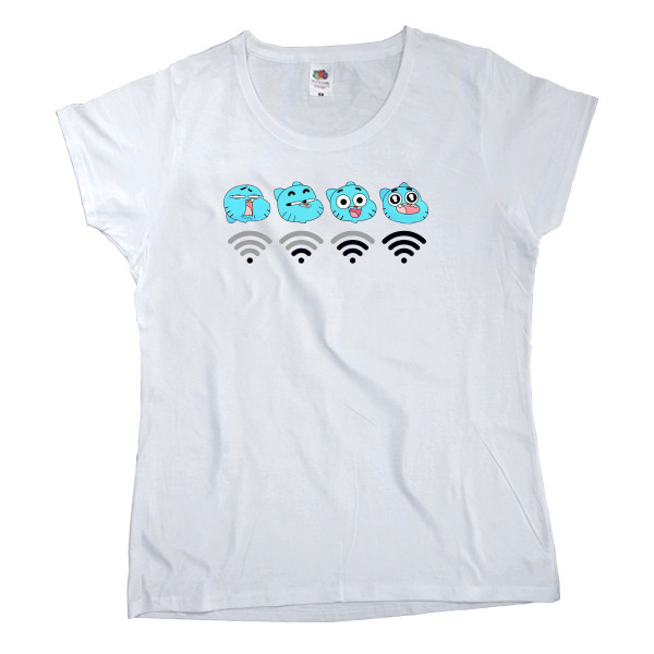 Women's T-shirt Fruit of the loom - Гамбол Wi-Fi - Mfest