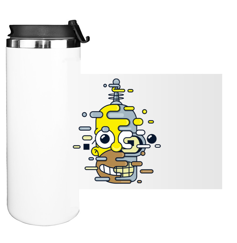 Water Bottle on Tumbler - Гомер/Бендер - Mfest