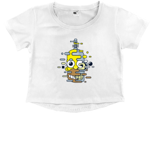 Kids' Premium Cropped T-Shirt - Гомер/Бендер - Mfest