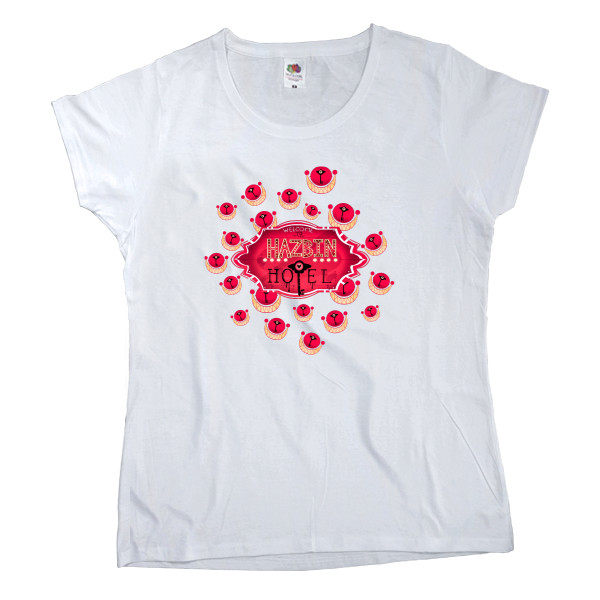 Women's T-shirt Fruit of the loom - Hazbin Hotel logo - Mfest