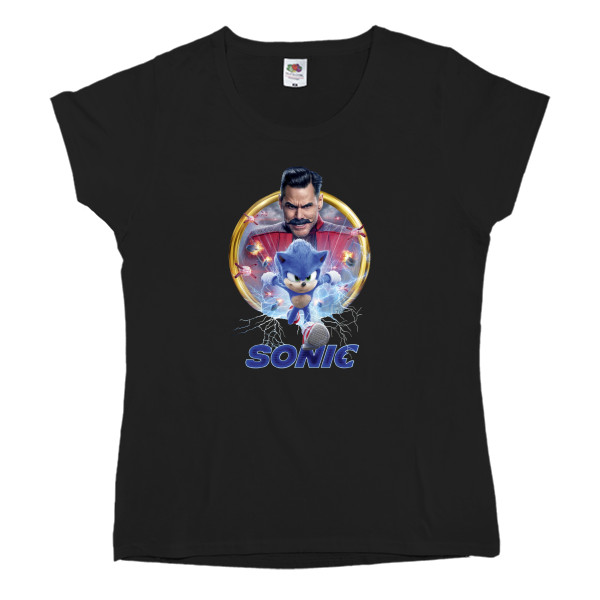 Women's T-shirt Fruit of the loom - Sonic Movie - Mfest