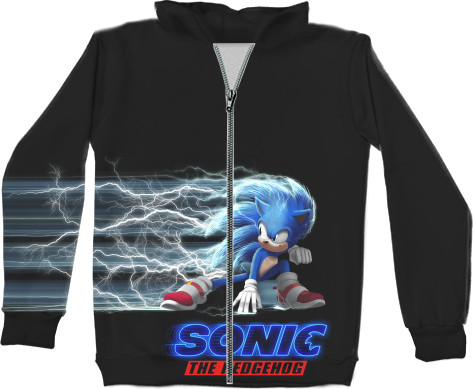 Unisex Zip-through Hoodie 3D - Sonic the hedgehog - Mfest