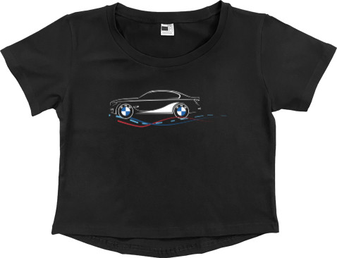 Women's Cropped Premium T-Shirt - BMW 4 - Mfest