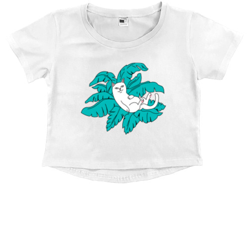 Kids' Premium Cropped T-Shirt - Котик 4 - Mfest