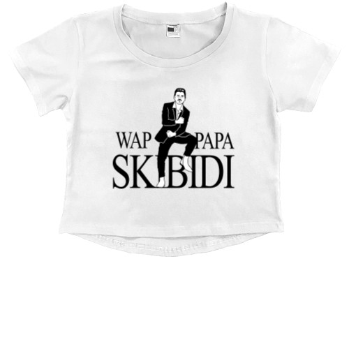 Kids' Premium Cropped T-Shirt - Skibidi - Mfest