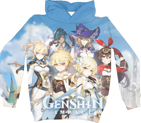 Kids' Hoodie 3D - Genshin Impact 3 - Mfest