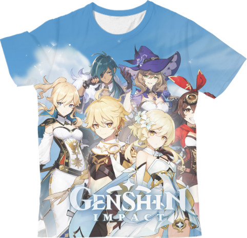 Kids' T-Shirt 3D - Genshin Impact 3 - Mfest