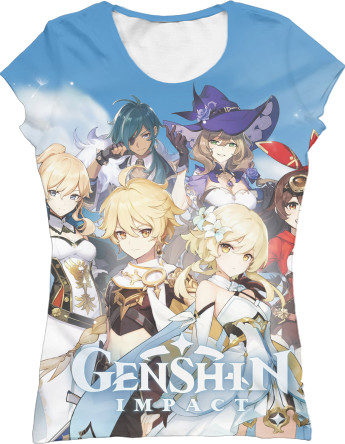 Women's T-Shirt 3D - Genshin Impact 3 - Mfest