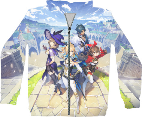 Kids' Zip-through Hoodie 3D - Genshin Impact 2 - Mfest