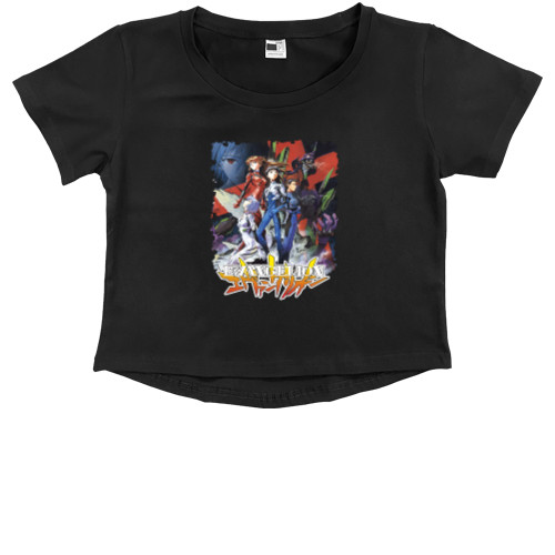 Kids' Premium Cropped T-Shirt - Evangelion / Евангелион 5 - Mfest