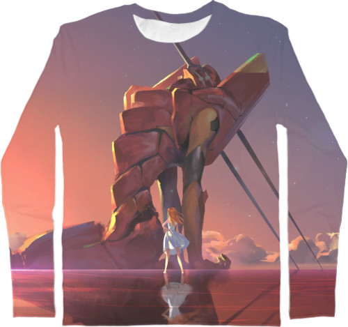 Men's Longsleeve Shirt 3D - Evangelion / Евангелион 2 - Mfest