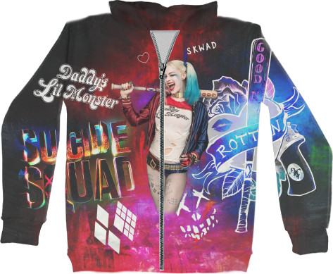 Unisex Zip-through Hoodie 3D - Харли Квинн / Harley Quinn 2 - Mfest