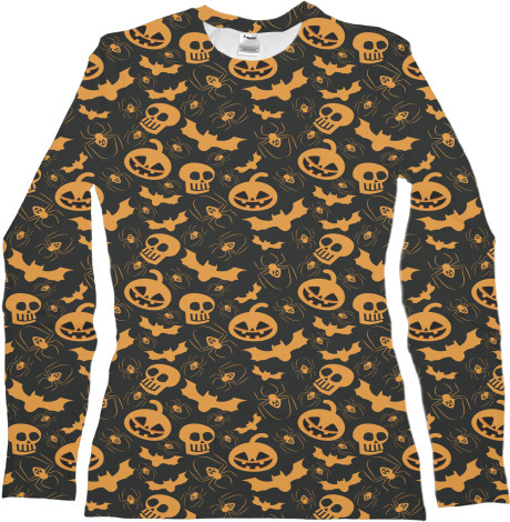 Women's Longsleeve Shirt 3D - Halloween / Хэллоуин - Mfest