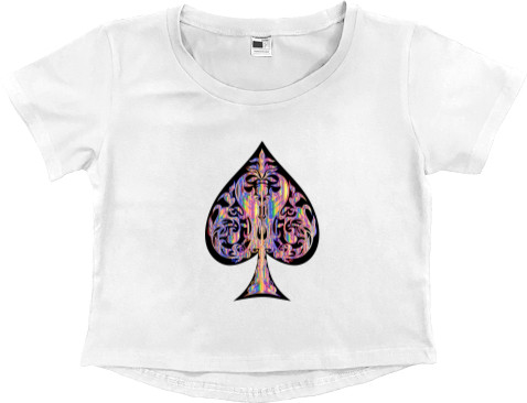 Women's Cropped Premium T-Shirt - Ace of Spades - Mfest