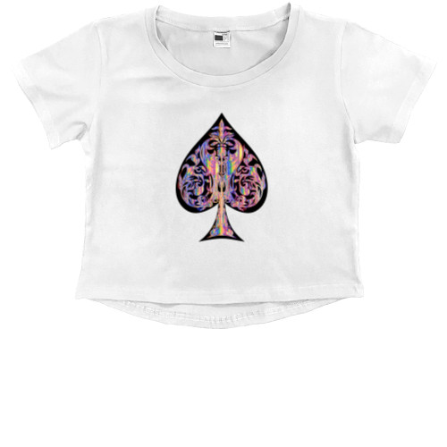 Kids' Premium Cropped T-Shirt - Ace of Spades - Mfest