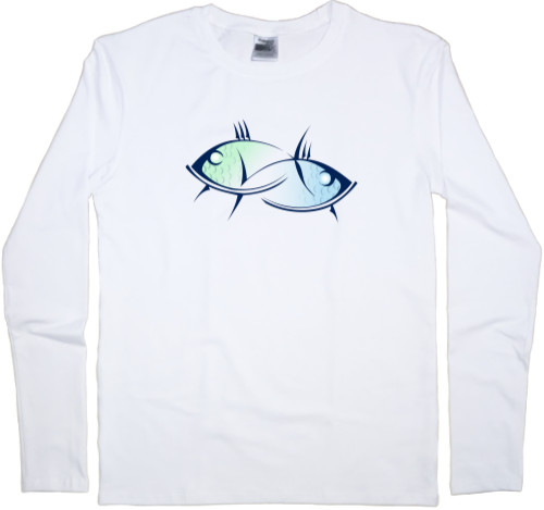 Men's Longsleeve Shirt - Fish. Zodiac sign - Mfest