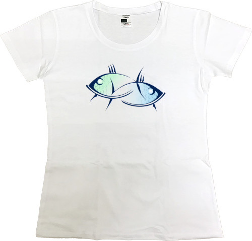 Women's Premium T-Shirt - Fish. Zodiac sign - Mfest