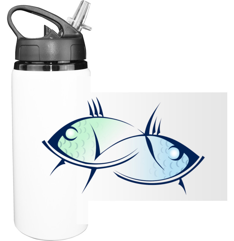 Sport Water Bottle - Fish. Zodiac sign - Mfest