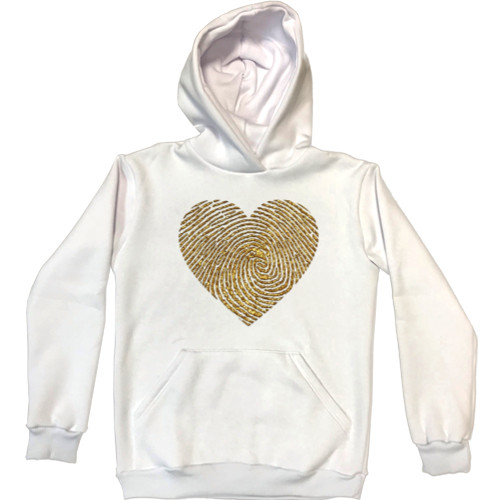 Unisex Hoodie - Golden heart, fingerprint - Mfest