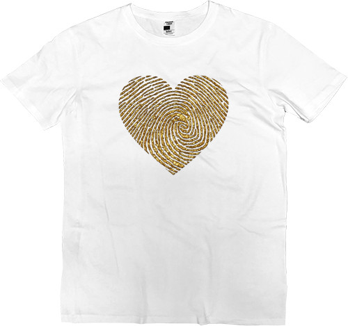 Golden heart, fingerprint