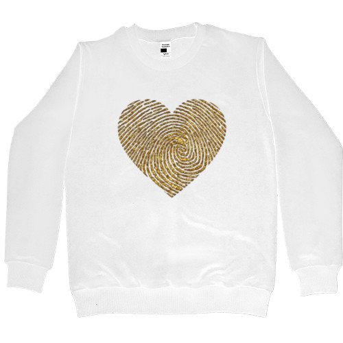 Men’s Premium Sweatshirt - Golden heart, fingerprint - Mfest