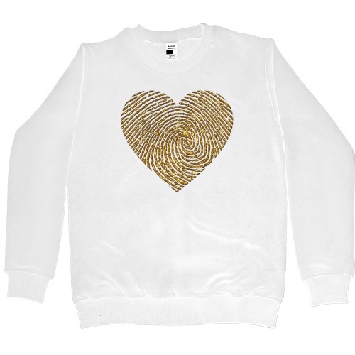 Women's Premium Sweatshirt - Golden heart, fingerprint - Mfest