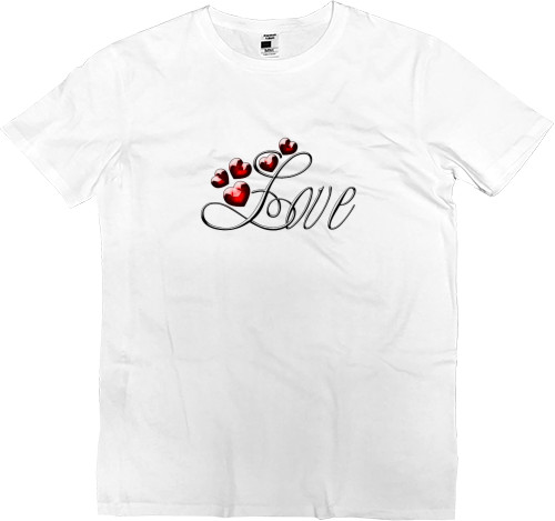 Men’s Premium T-Shirt - LOVE with heart - Mfest