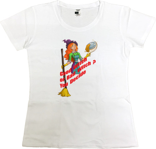 Women's Premium T-Shirt - Halloween. good or bad witch? You decide - Mfest