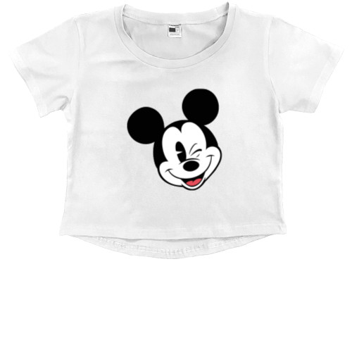 Kids' Premium Cropped T-Shirt - Mickey Mouse - Mfest