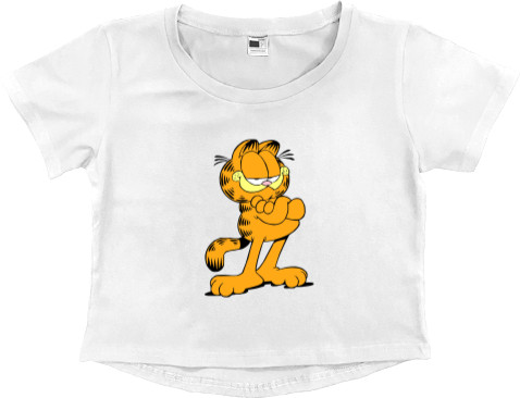 Women's Cropped Premium T-Shirt - Garfield - Mfest