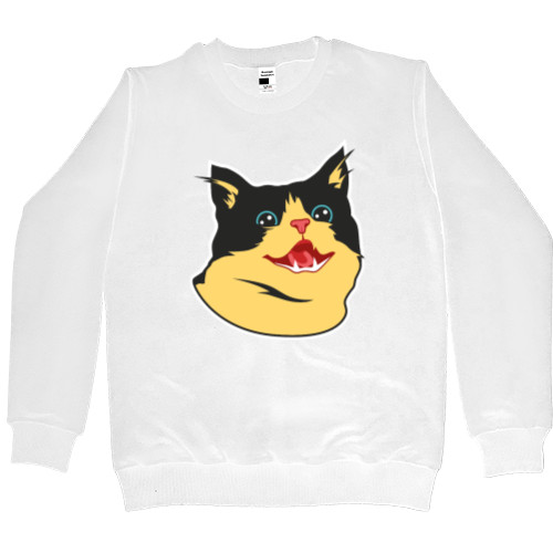 Men’s Premium Sweatshirt - CARTOON CAT (SMILE) - Mfest