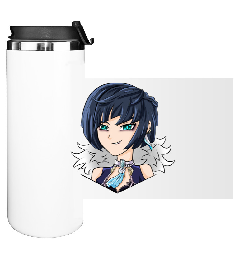 Water Bottle on Tumbler - yelan genshin impact 5 - Mfest