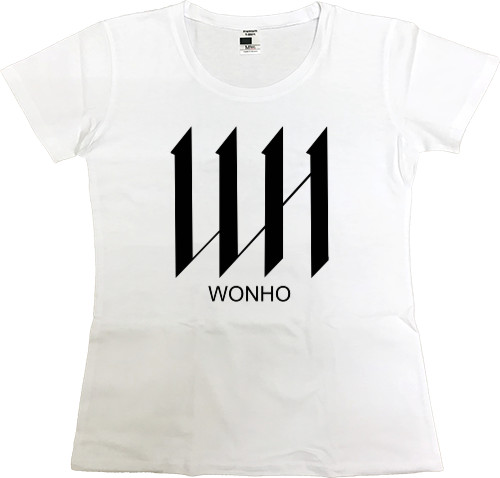 Футболка Премиум Женская - wonho logo 3 - Mfest