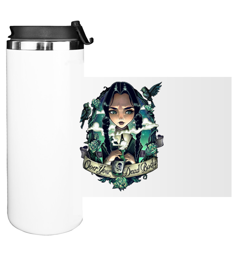 Water Bottle on Tumbler - Wednesday Addams 5 - Mfest