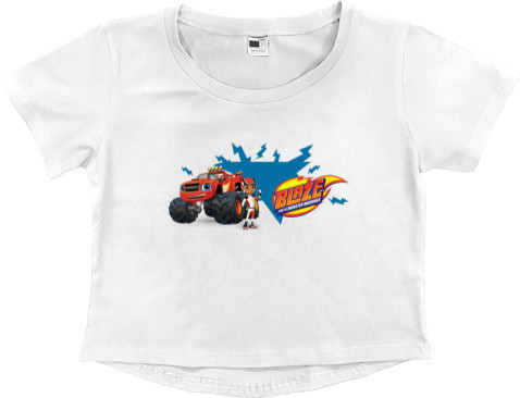 Women's Cropped Premium T-Shirt - Flash and Wonder Machines 2 - Mfest