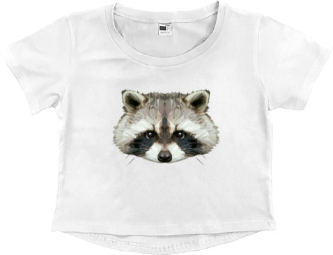 Women's Cropped Premium T-Shirt - raccoon - Mfest