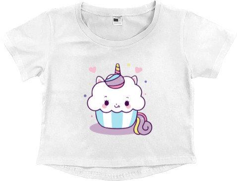 Women's Cropped Premium T-Shirt - unicorn - Mfest